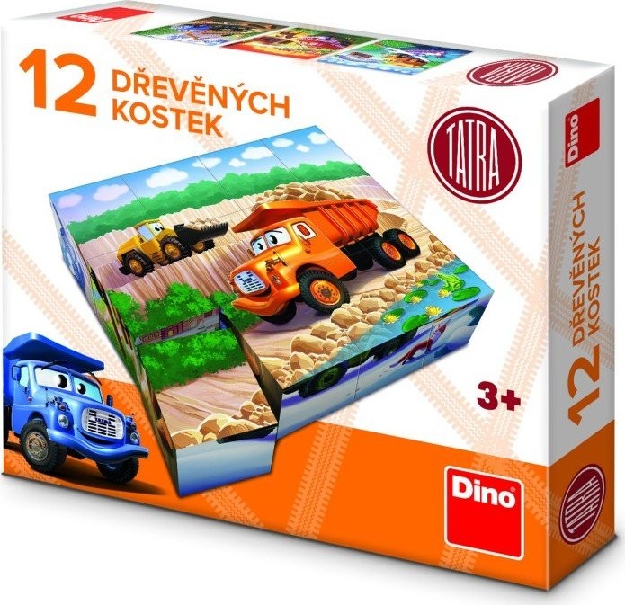 Dino Tatra dřevěné kostky 12 ks