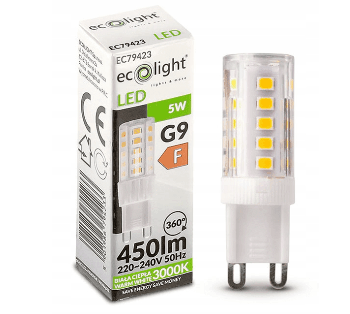 Berge LED žárovka - G9 - 5W - teplá bílá