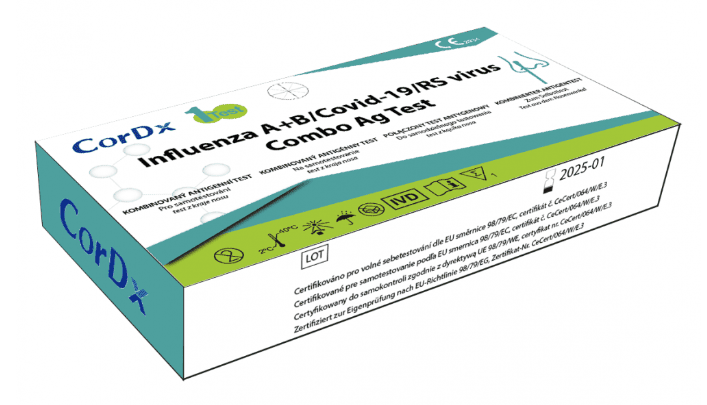 CorDx 4v1 kombinovaný test na chřipku a COVID-19