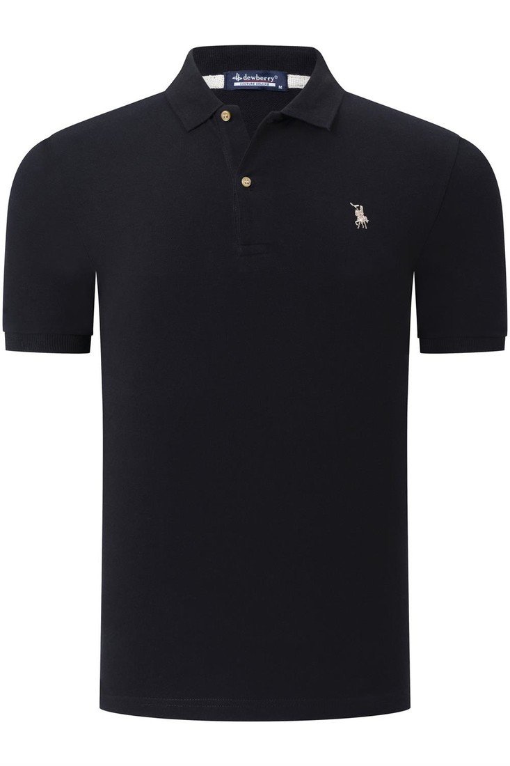 T8561 DEWBERRY MENS TSHIRT-PLAIN BLACK