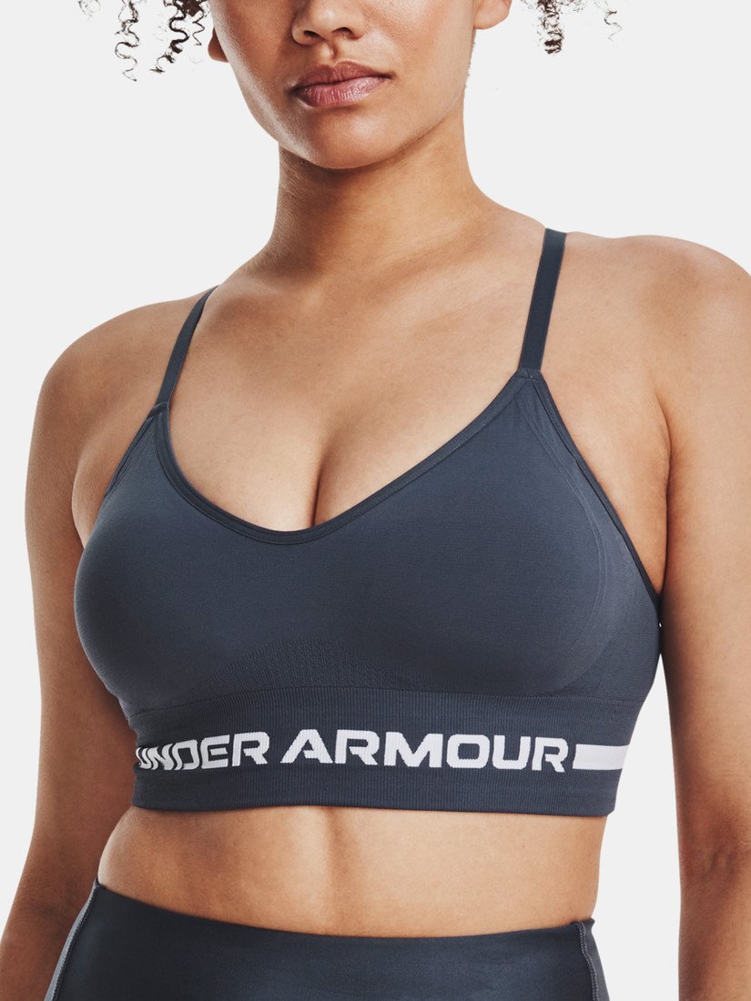 Under Armour Podprsenka UA Seamless Low Long Bra-GRY - Dámské