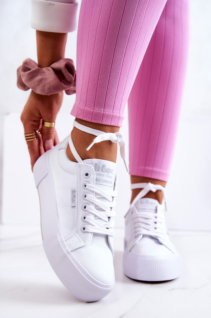 Tenisky na platformě Lee Cooper LCW-22-31-0884L Bílý