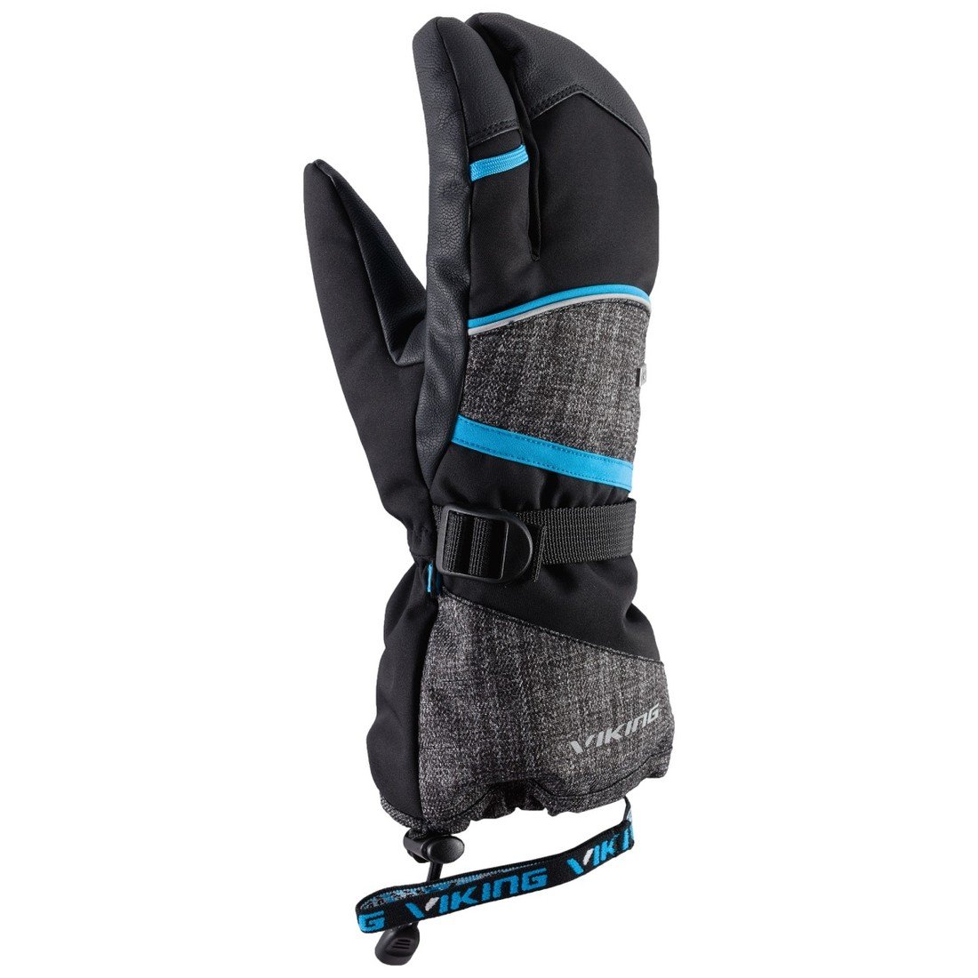 Pánské freeridové rukavice viking soren černá/ modrá 8