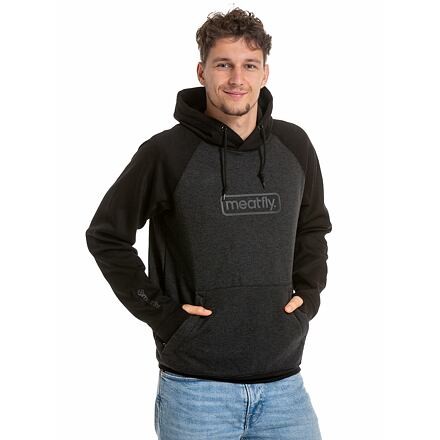 Pánská mikina meatfly gravel černá/šedá l