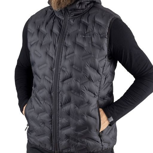 Pánská péřová vesta viking aspen černá s