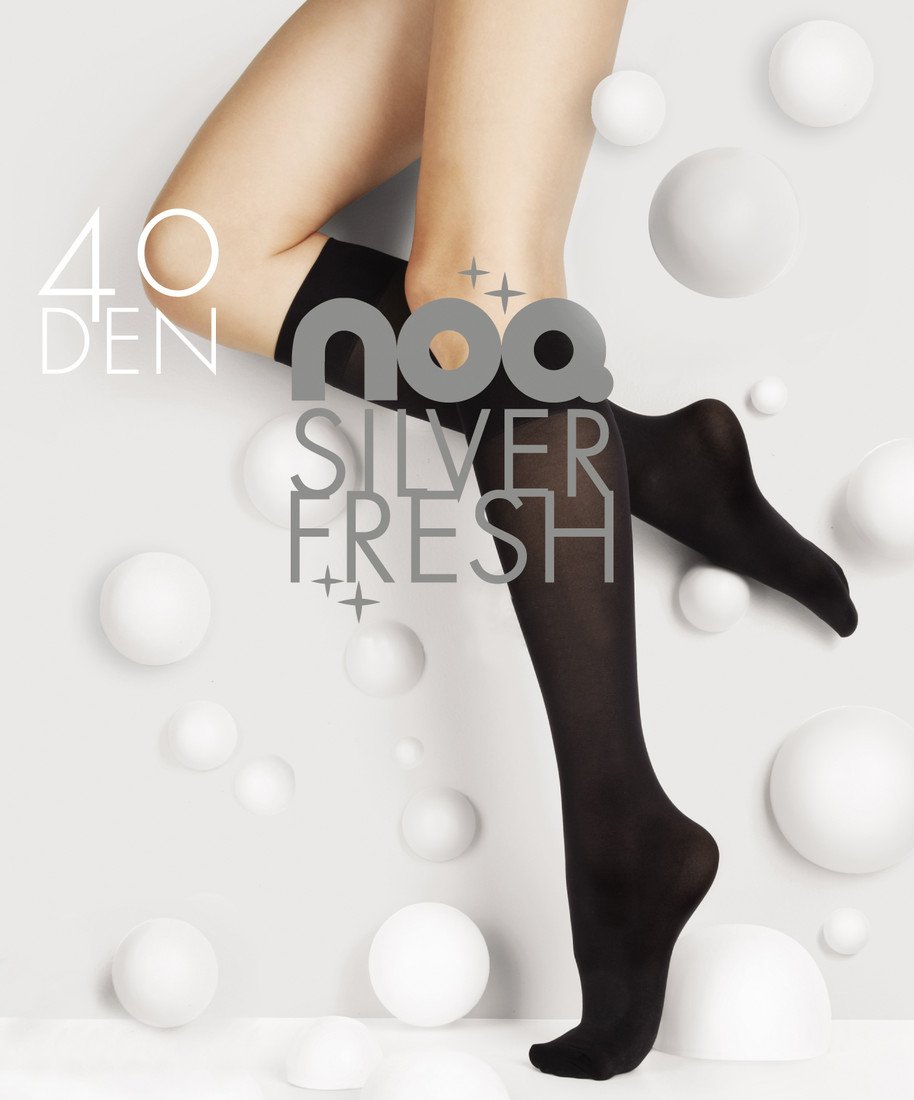 SILVER FRESH dámské podkolenky s ionty stříbra 40 DEN, 1 pár, černá, KNITTEX Varianta: černá, vel. uni