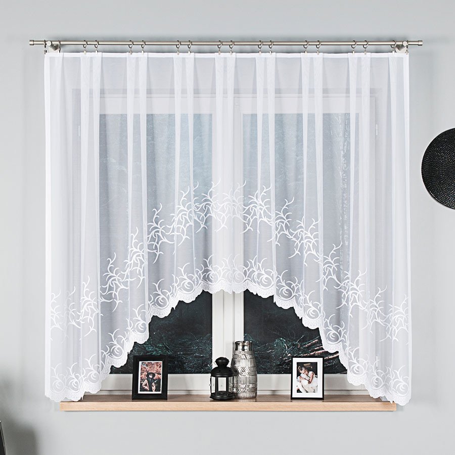 Dekorační oblouková krátká záclona BAKARO bílá 320x160 cm MyBestHome