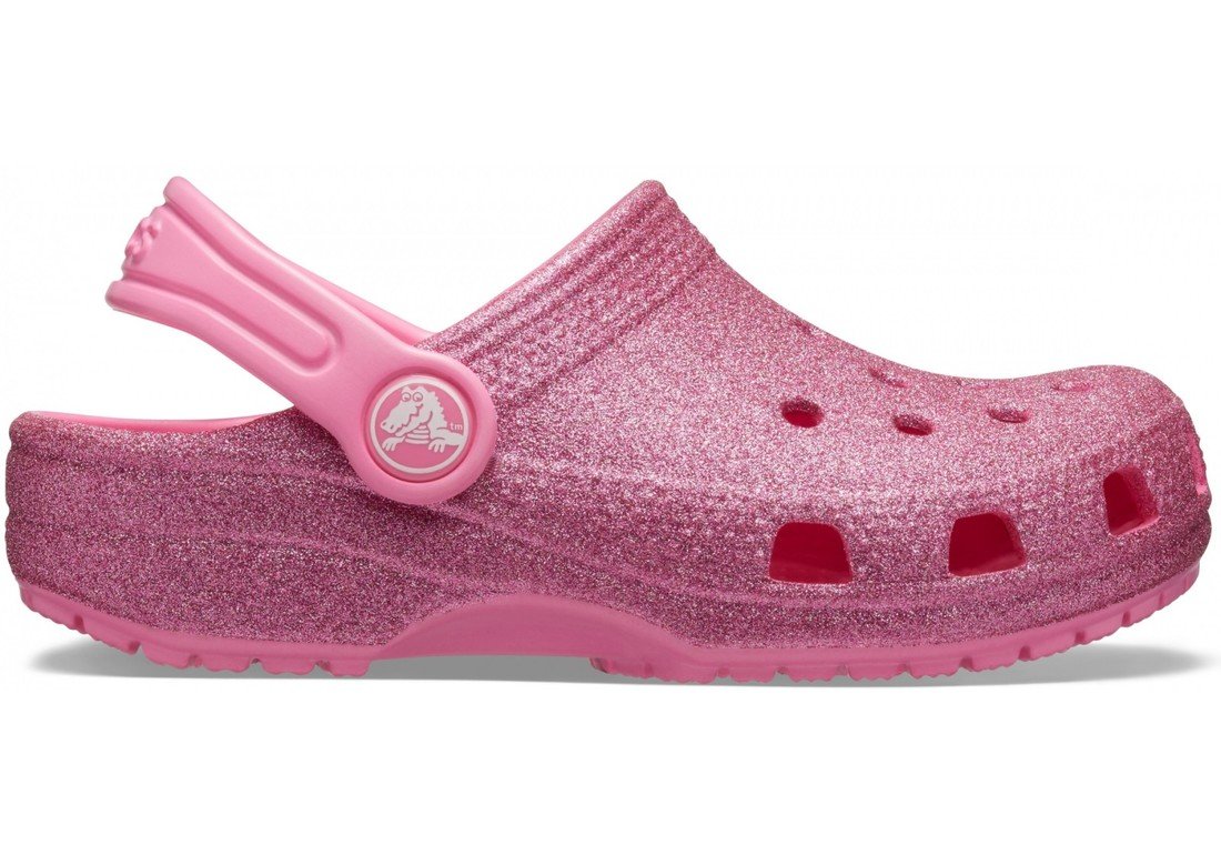 Dětské boty crocs classic glitter růžová 28-29