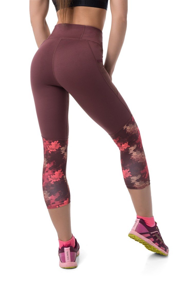 Dámské 3/4 fitnesové legíny kilpi solas-w tmavě červená 34