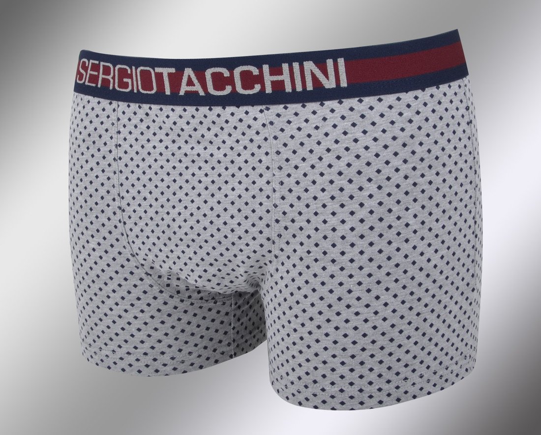 Pánské vzorované boxerky 18478 grigio Sergio Tacchini Velikost: M(5) vel. 50, Barva: grigio