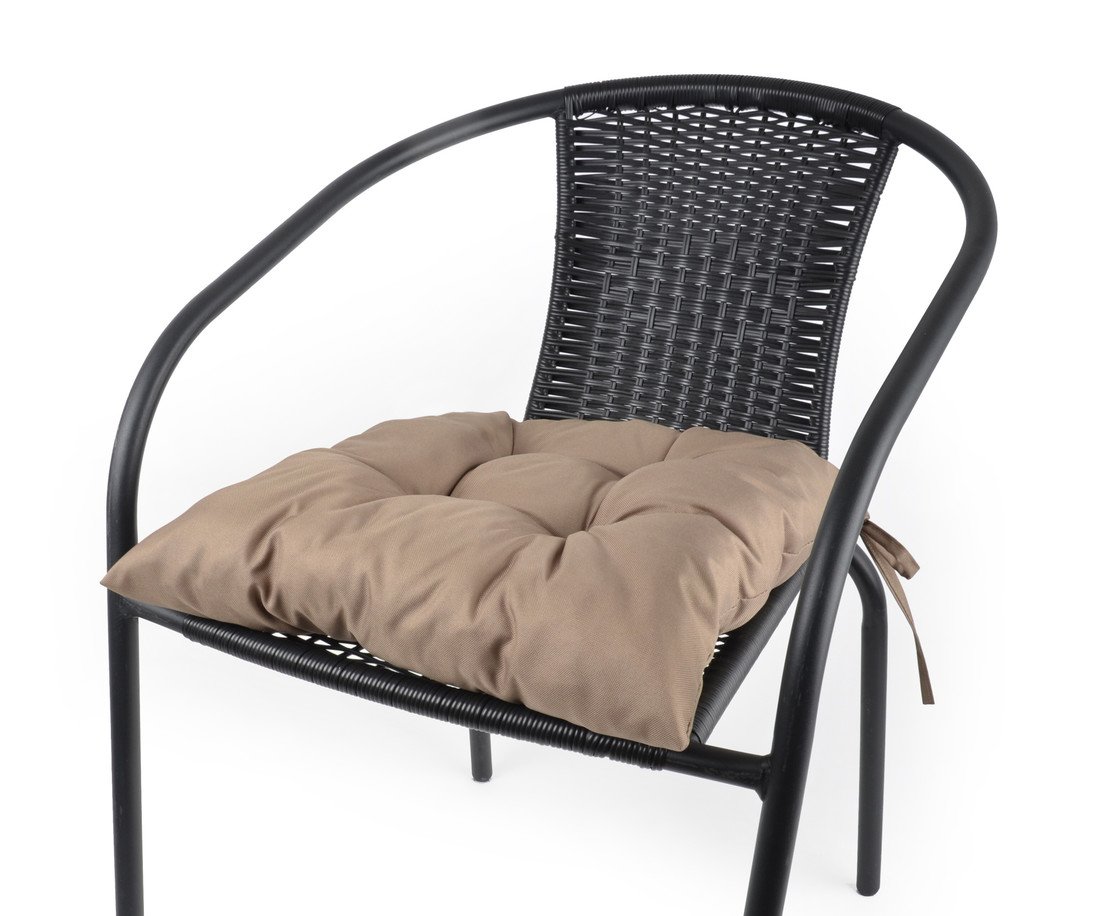 Zahradní prošívaný sedák na židli TRENTO cappuccino 42x42 cm Mybesthome