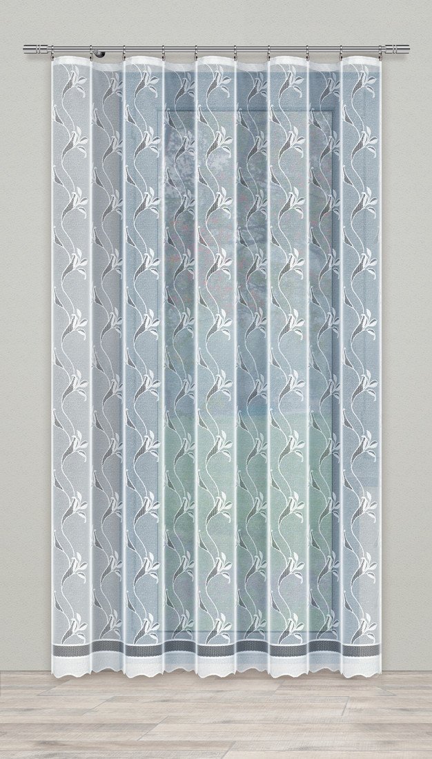 Dekorační žakárová záclona s řasící páskou TAMARA 250 bílá 200x250 cm MyBestHome
