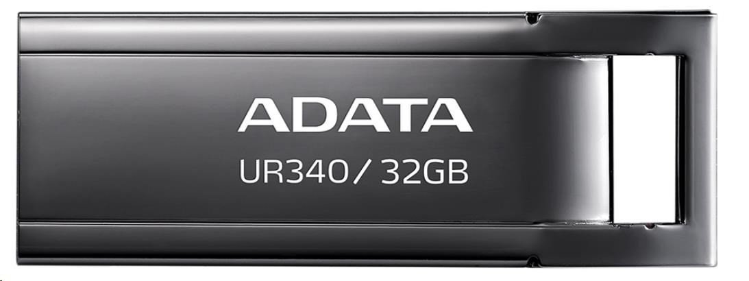 ADATA Flash Disk 128GB UR340, USB 3.2 Dash Drive, lesklá černá