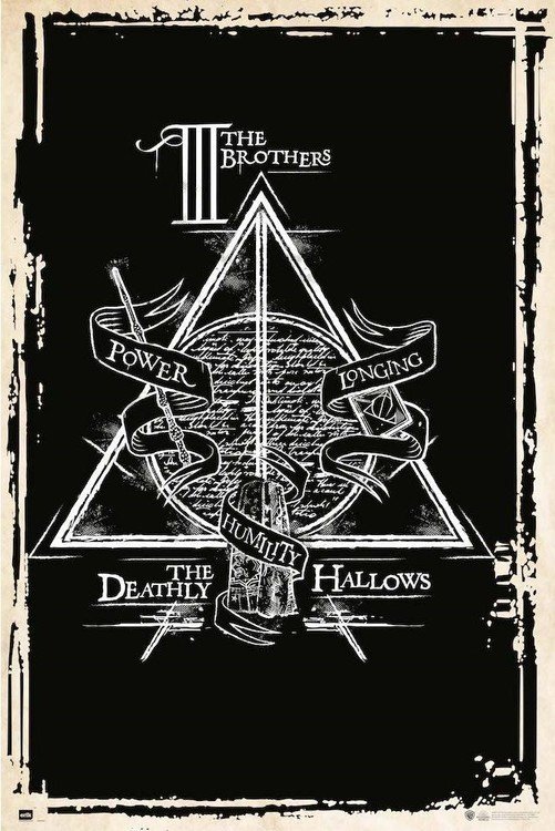 GRUPO ERIK Plakát, Obraz - Harry Potter - Deathly Hallows Symbol, (61 x 91.5 cm)