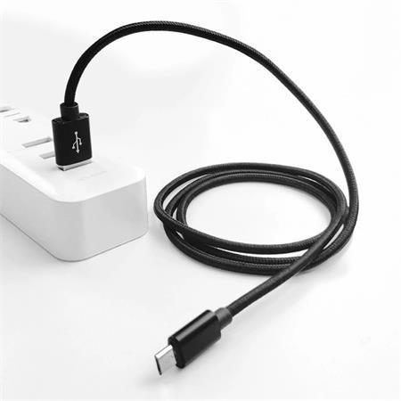 CRONO kabel USB 2.0 - USB-C 1m, černý, premium (F85cBL)