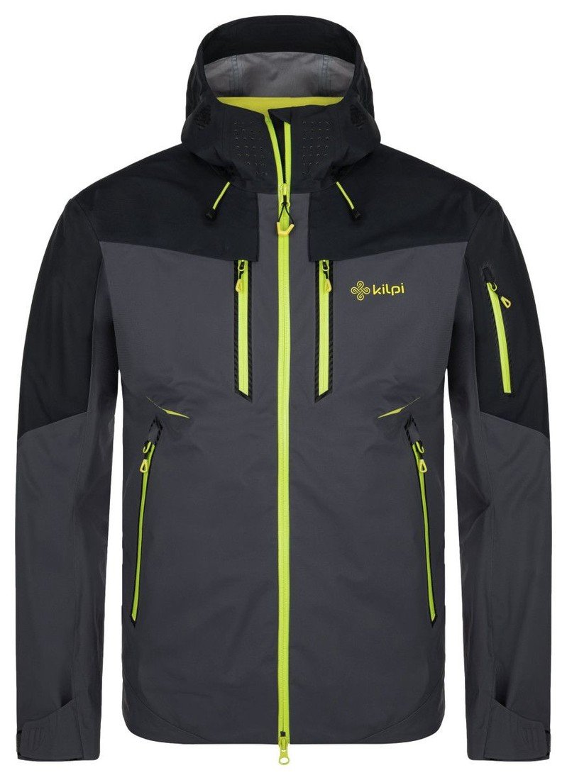 Pánská outdoorová nepromokavá bunda kilpi hastar-m tmavě šedá 3xl