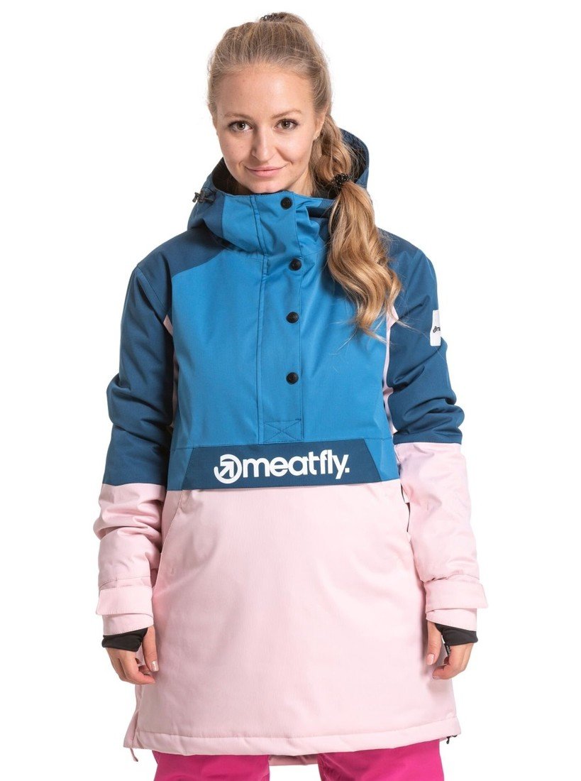 Dámská bunda meatfly snb & ski aiko premium modrá/růžová xs