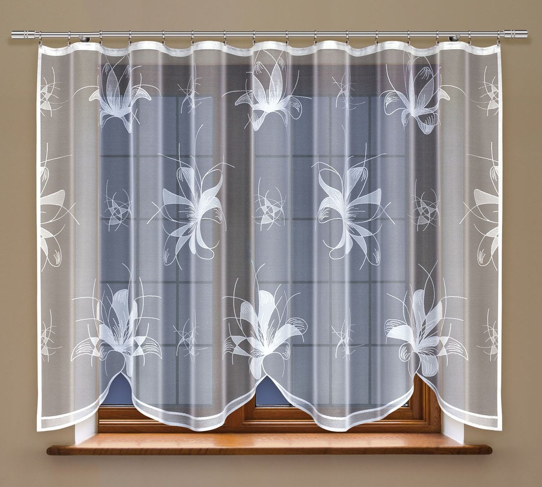 Dekorační žakárová záclona s řasící páskou PAULINA 160 bílá 300x160 cm MyBestHome