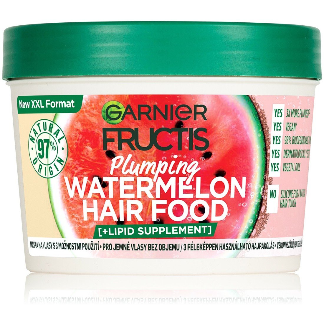 Garnier Maska pro jemné vlasy bez objemu Watermelon (Hair Food) 400 ml