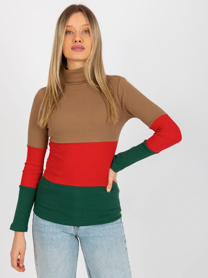 TMAVĚ HNĚDÝ PRUHOVANÝ ROLÁK RV-BZ-8465-1.11P-CAMEL Velikost: ONE SIZE