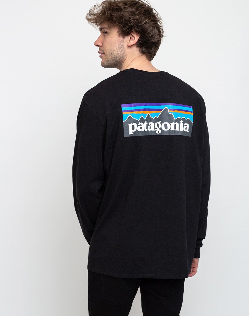 Patagonia M's L/S P-6 Logo Responsibili-Tee Black S