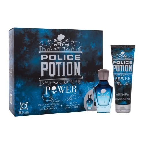 Police Potion Power dárková kazeta pro muže parfémovaná voda 30 ml + sprchový gel 100 ml