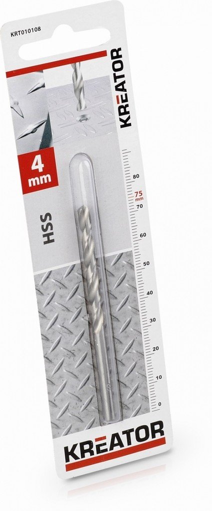 Kreator Krt010108 Hss vrták do kovu 4x75 mm