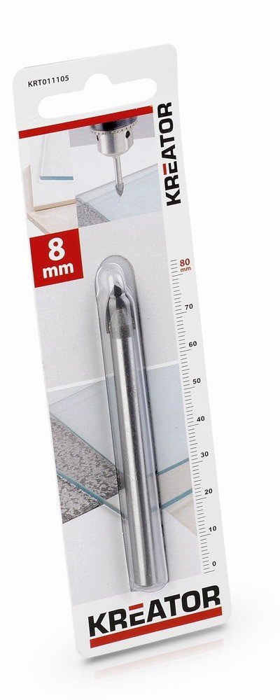 Kreator Krt011105 Vrták do obkladů, dlaždic a skla 8X80