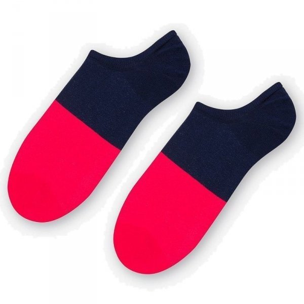 More 098 032 Two colours červené/tmavě modré Pánské kotníkové ponožky 41/43 Mix