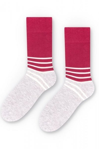 More 078 173 Two colours šedé/bordové Dámské ponožky 35/37 Mix