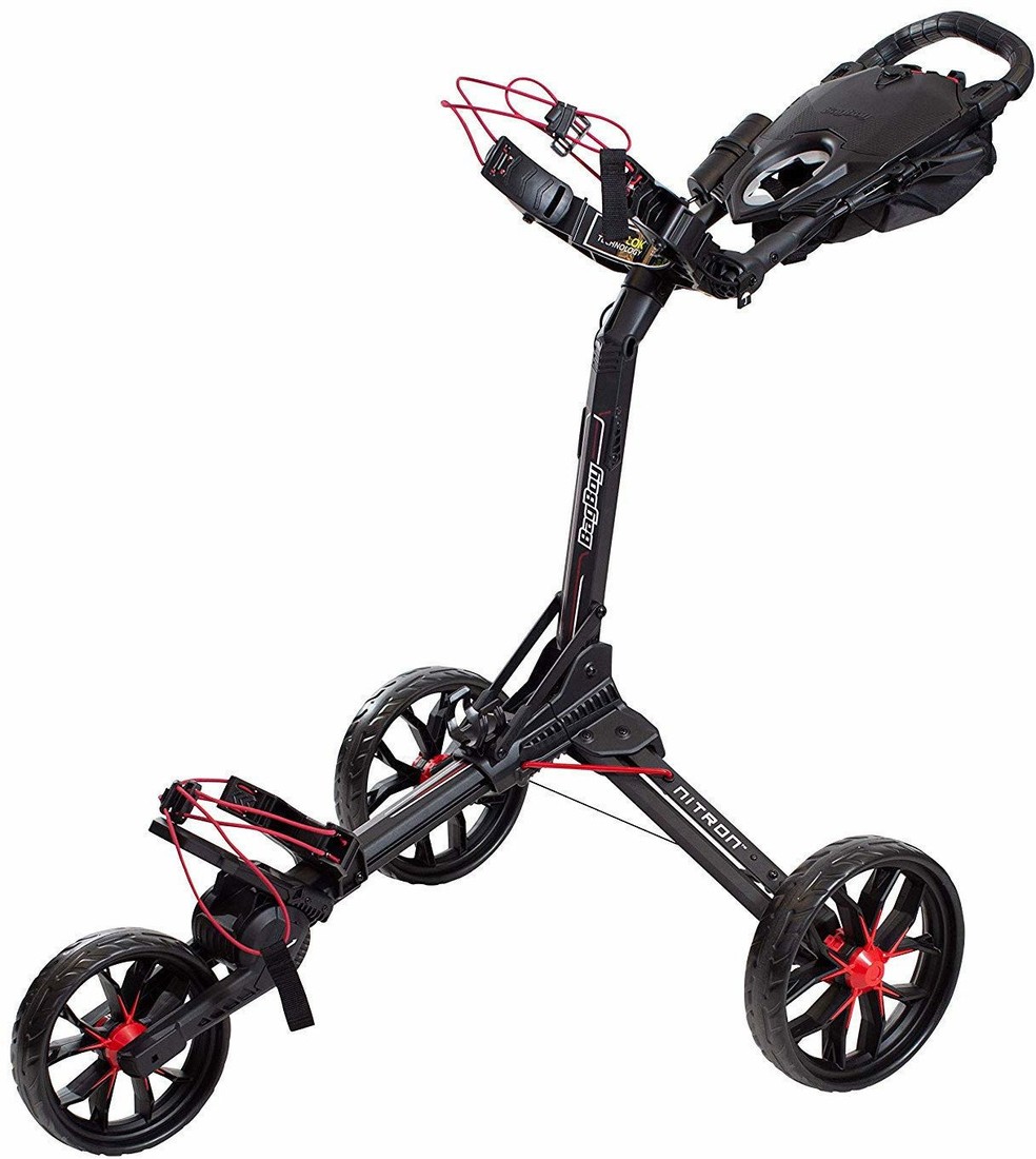 BagBoy Nitron Black/Red Manuální golfové vozíky