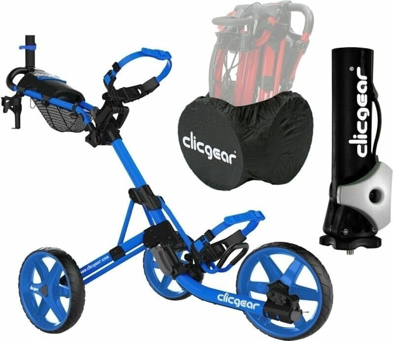 Clicgear Model 4.0 Deluxe SET Matt Blue Manuální golfové vozíky