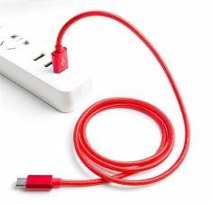 CRONO kabel USB 2.0 - microUSB 1m, červený, premium (F167R)