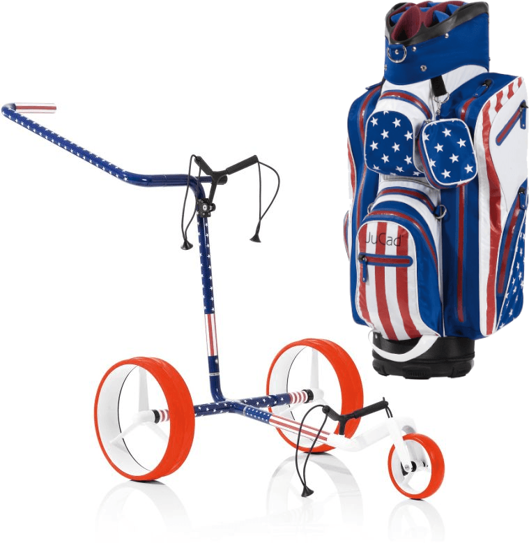 Jucad Carbon 3-Wheel Aquastop Bag SET USA Manuální golfové vozíky