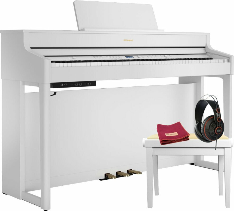 Roland HP 702 Polished White SET Bílá Digitální piano