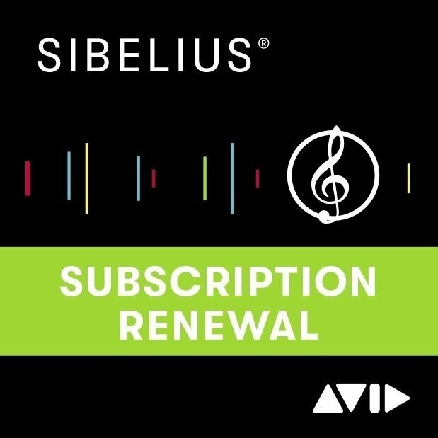 AVID Sibelius 1Y Subscription - Renewal (Digitální produkt)