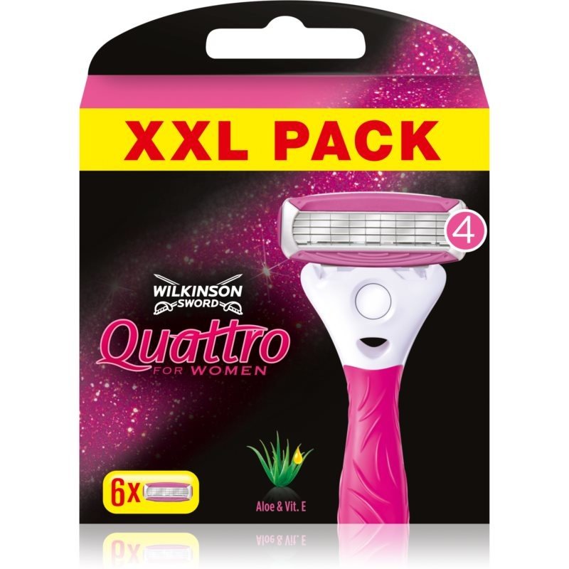 Wilkinson Sword Quattro for Women Aloe & Vit. E náhradní hlavice