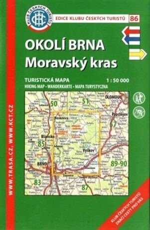 Okolí Brna, Moravský kras /KČT 86 1:50T Turistická mapa