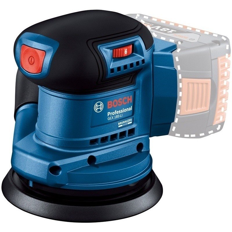 Bruska excentrická AKU Bosch GEX 185-LI (bez AKU)