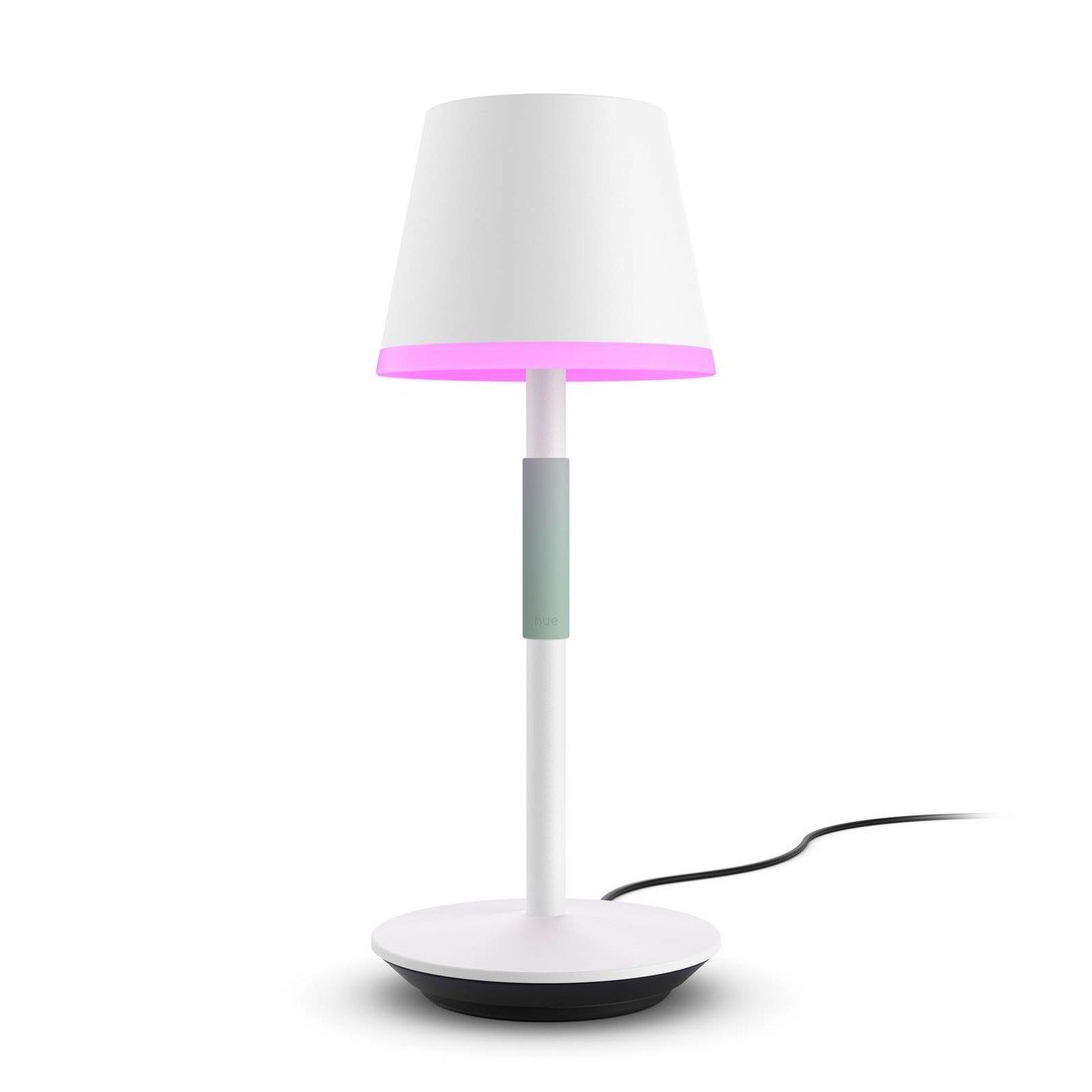 Philips Hue Go přenosná LED stolní lampa, bílá, Obývací pokoj / jídelna, hliník, silikon, 6.2W, K: 35cm