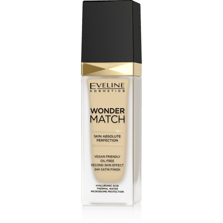 Eveline Wonder Match Skin Absolute Perfection dlouhotrvající make-up pro sjednocenou a rozjasněnou pleť 05 Light Porcelain 30 ml