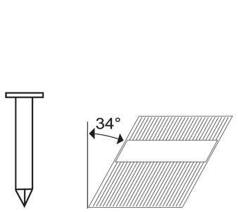 Hřebíky Typ RN O 3,33 × 70 mm (3 000 ks)