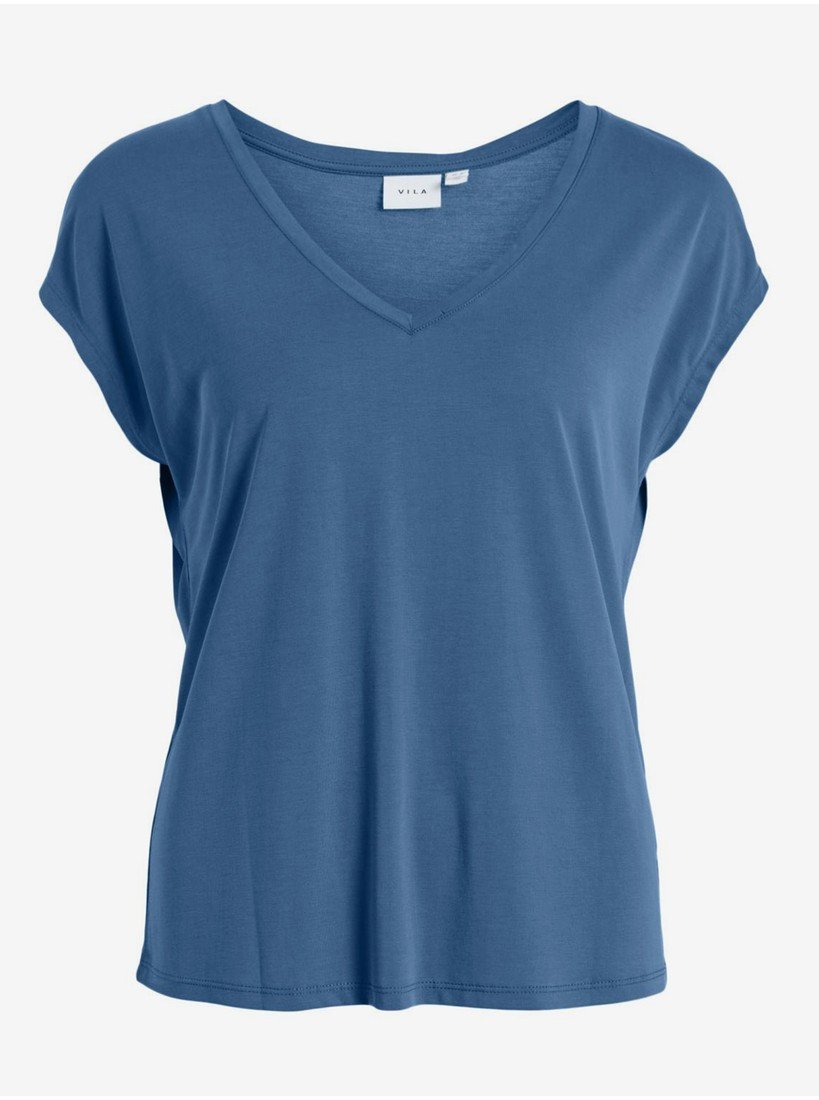 Modré dámské basic tričko VILA Modala - Dámské