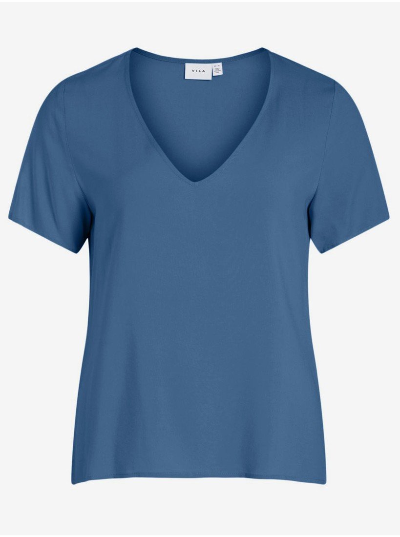Modré dámské basic tričko VILA Paya - Dámské