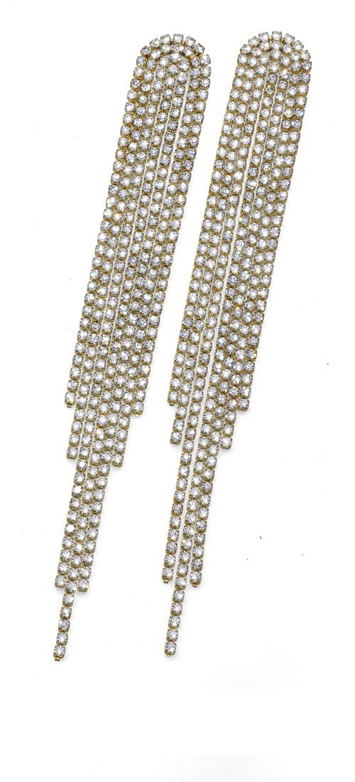 Oliver Weber Luxusní pozlacené náušnice Waterfall 23076G