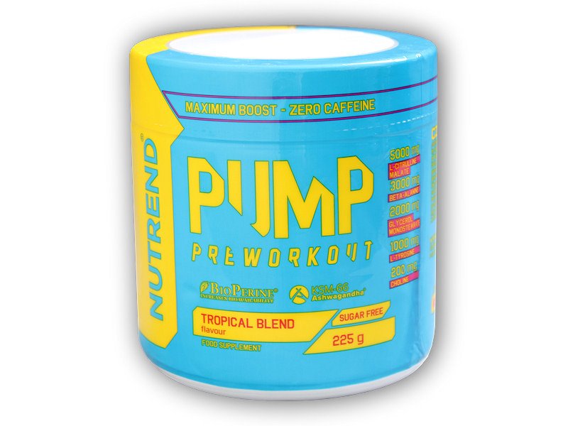 Nutrend Pump Preworkout 225g Varianta: tropické ovoce