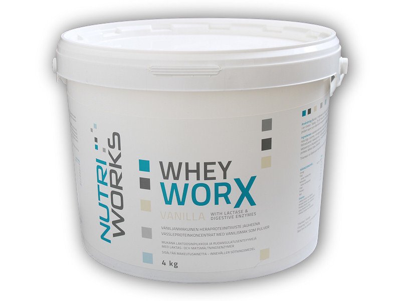 PROTEIN Nutri Works Whey Worx 4000g Varianta: vanilka