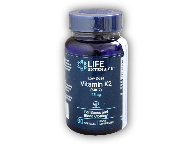 Life Extension Low Dose Vitamin K2 90 kapslí