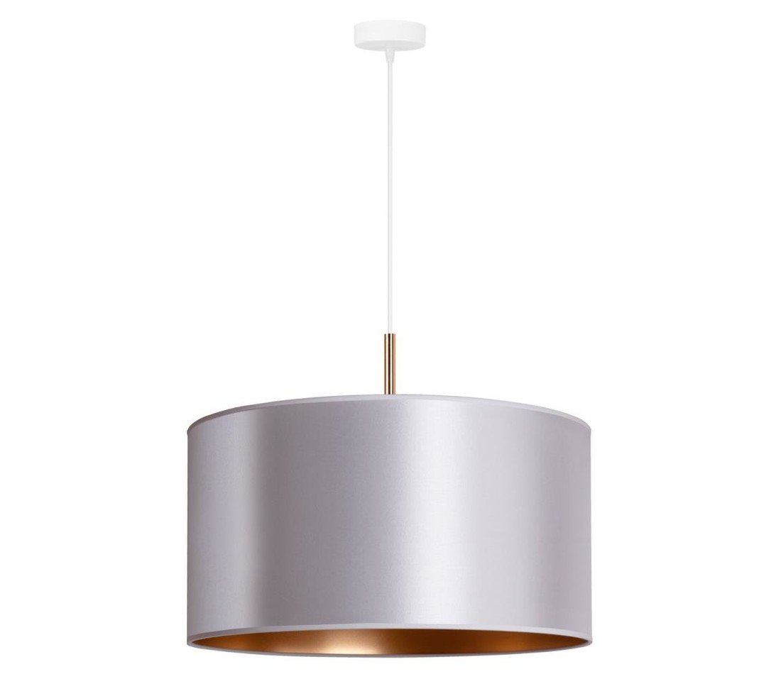 Lustr na lanku CANNES 1xE27/15W/230V pr. 45 cm stříbrná/měděná