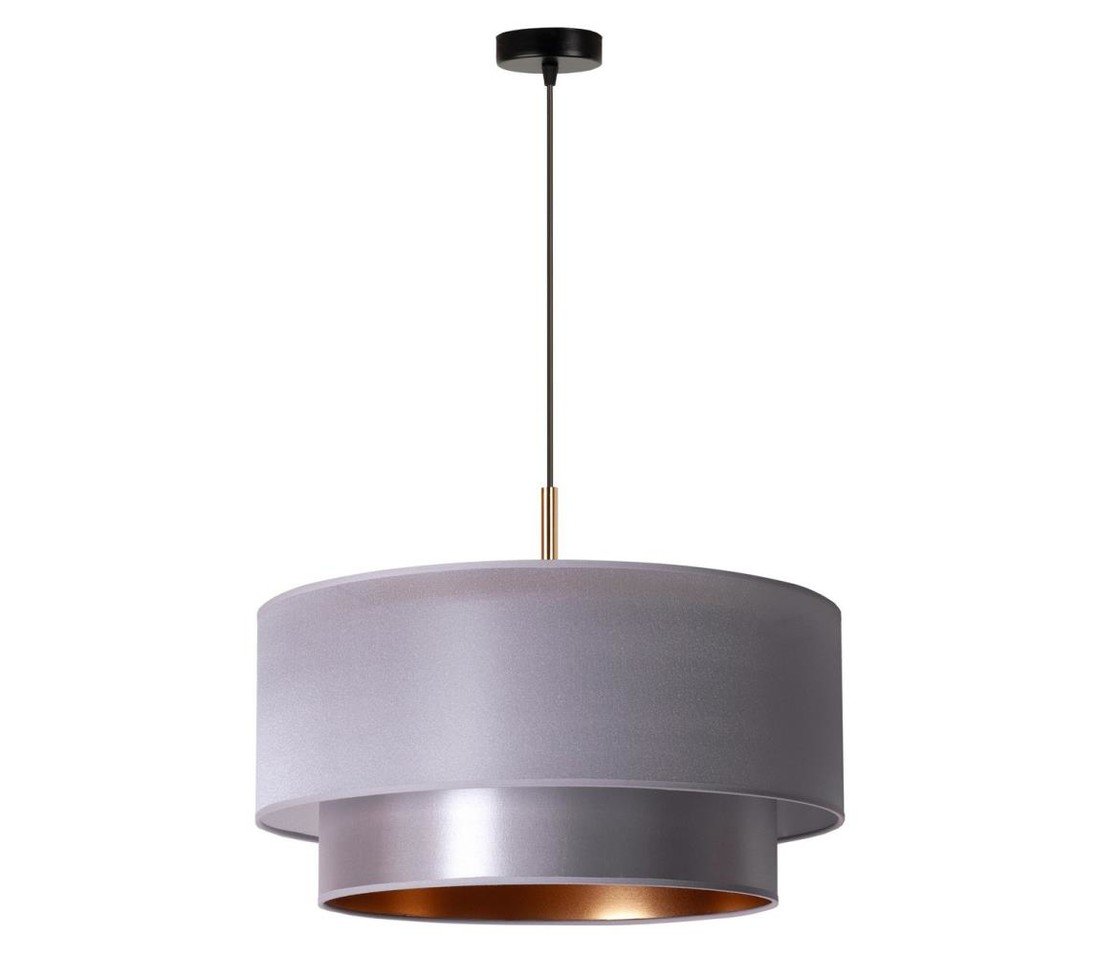 Lustr na lanku NANTES 1xE27/15W/230V pr. 45 cm stříbrná/měděná